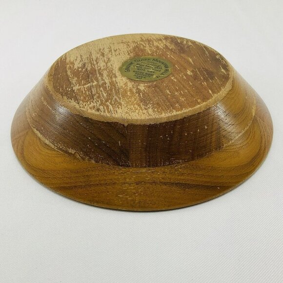 Genuine Ozark Mountain Walnut Native Wood Fruit Salad Bowl 9” Wooden Plate Brown - Picture 4 of 8